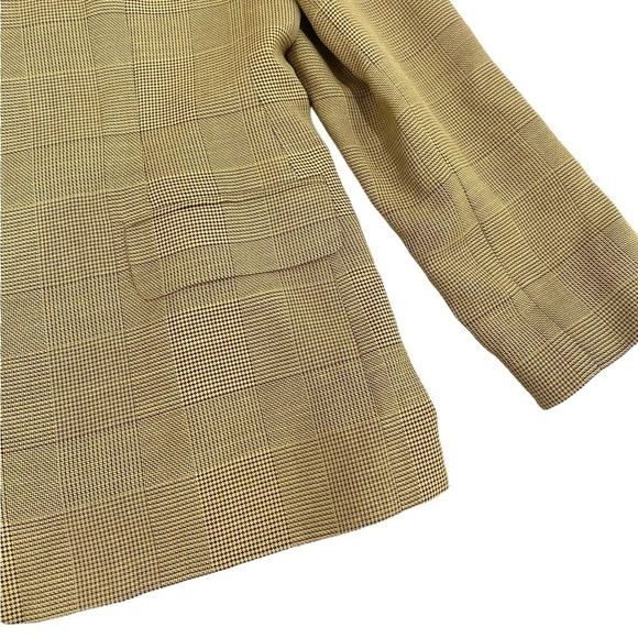 NWT Linda Allard ellen tracy 2 piece micro plaid pantsuit lined moss color sz 16 - Picture 8 of 14